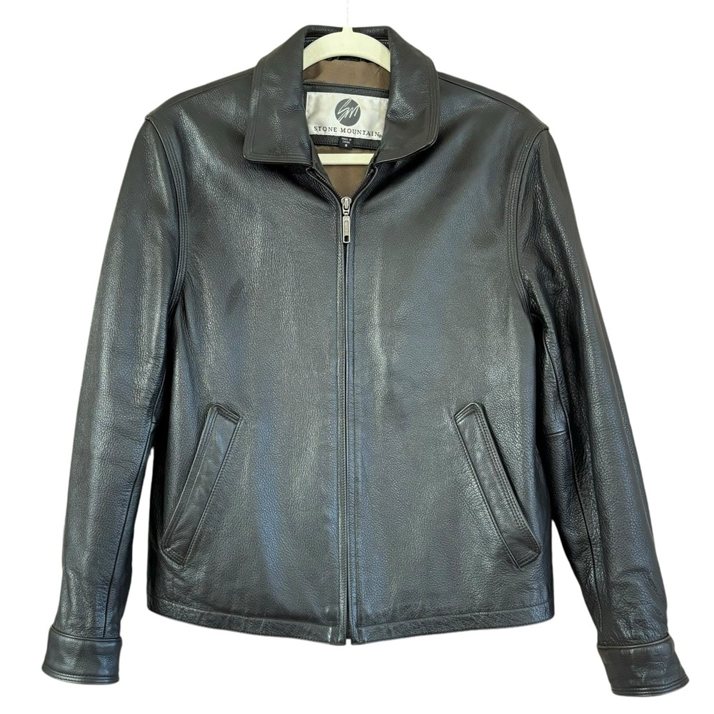 Stone Mountain Leather Coat Chocolate Brown Men’s S Western Classic Fall Jacket